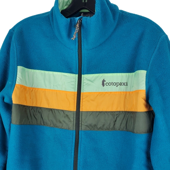 COTOPAXI Jacket Fleece Spell Out Striped Outdoor - Picture 2 of 9